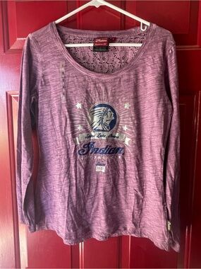 Indian Motorcycle Women's Purple Long Sleeve Graphic Tee